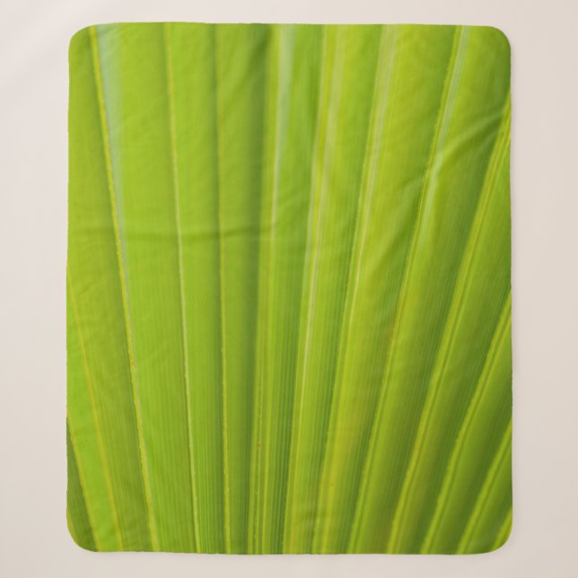 Cobertor Sherpa Folha verde (Frente)