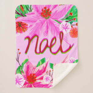 Cobertor Sherpa Folhagem de Natal - Noel