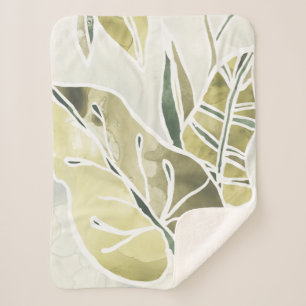 Cobertor Sherpa Folhas de Batik