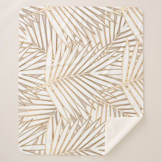 Cobertor Sherpa Folhas de ouro: deco de arte.
