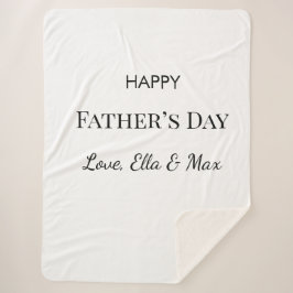 Cobertor Sherpa Folheto do Dia do Pai Cozy