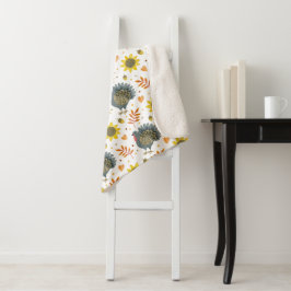 Cobertor Sherpa Folk Art Turkeys