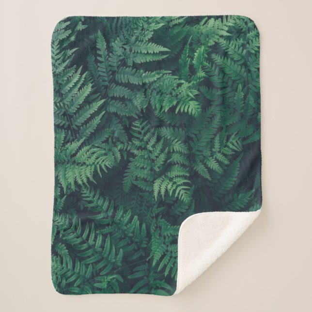 Cobertor Sherpa Forests | Woodland Ferns (Frente)