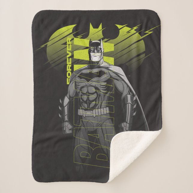 Cobertor Sherpa Forever Batman Ligar Caractere Arte (Frente)
