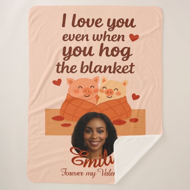 Cobertor Sherpa 'Forever My Valentine' Sherpa Blanket (Frente)