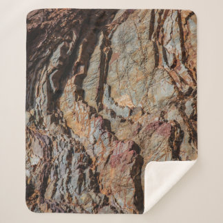 Cobertor Sherpa Formação de rochas pretas e castanhas