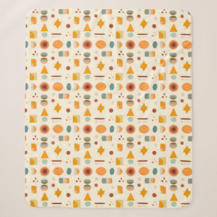 Cobertor Sherpa Formas de Aquarela Minimalista do Pastel