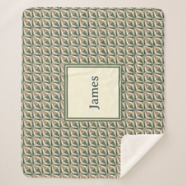 Cobertor Sherpa Formas de diamante em tons neutrais