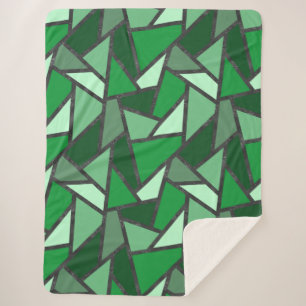 Cobertor Sherpa Formas de vidro coloração verde