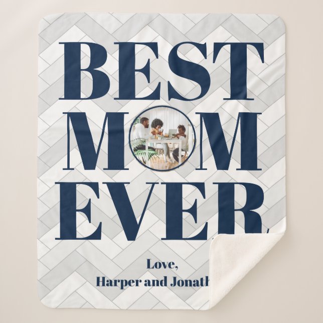 Cobertor Sherpa Foto da melhor mãe padrão Sherpa Blanket (Frente)