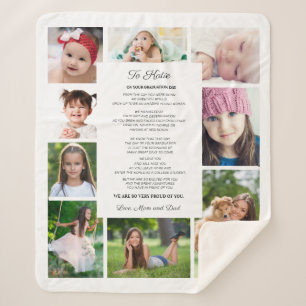 Cobertor Sherpa Foto do Dia 9 da Graduação da Filha