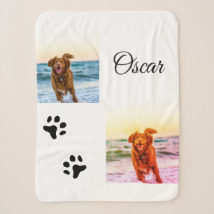 Cobertor Sherpa Foto personalizada de animal colorido simples adic
