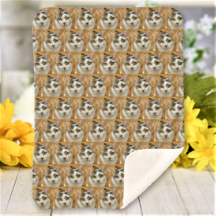 Cobertor Sherpa Foto personalizada de Pet ou Família