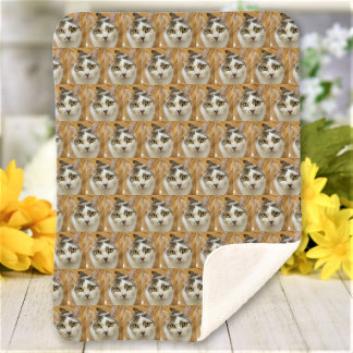 Cobertor Sherpa Foto personalizada de Pet ou Família