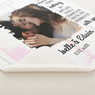 Cobertor Sherpa Foto personalizada do Casal gráfico