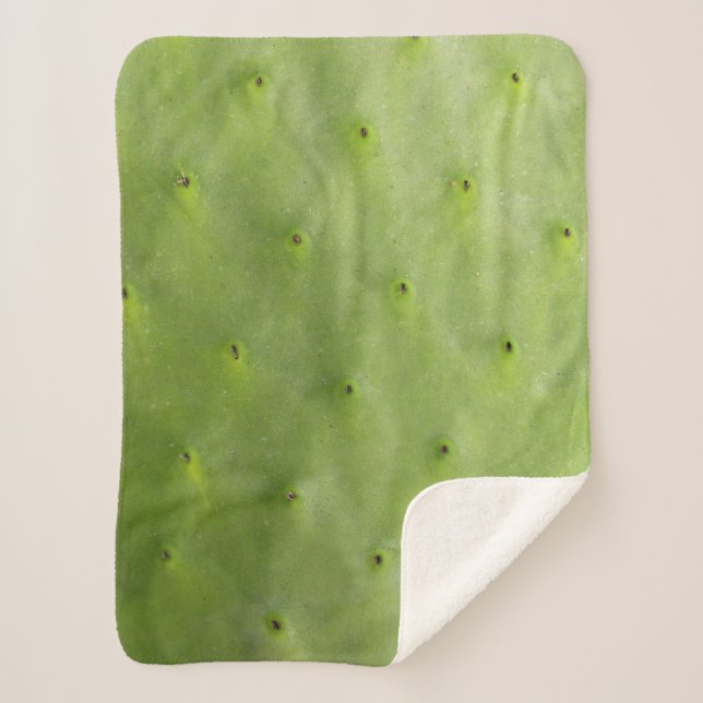 Cobertor Sherpa Foto verde botânica tropical do cacto (Frente)