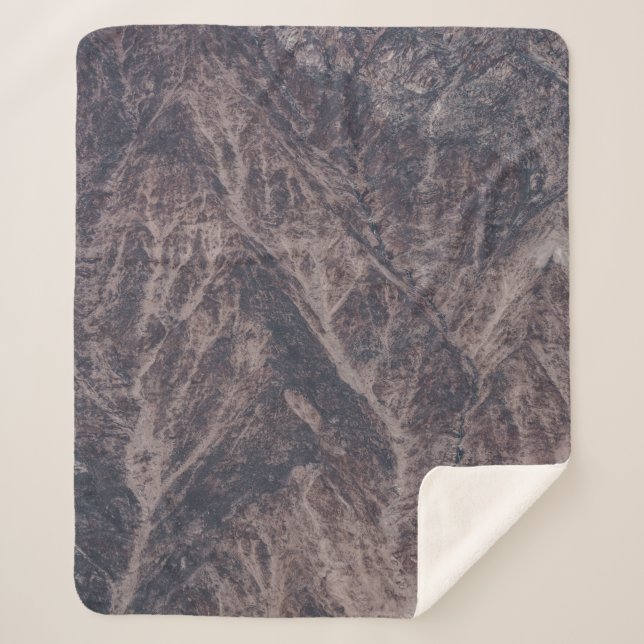 Cobertor Sherpa Fotografia aérea das cadeias montanhosas (Frente)