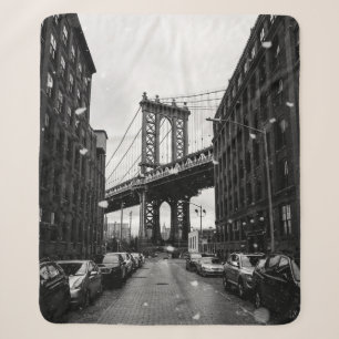 COBERTOR SHERPA FOTOGRAFIA GRAYSCALE DA BRIDGE BROOKLYN