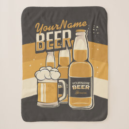 Cobertor Sherpa Frasco de Cerveja Personalizado Bar Repetitivo