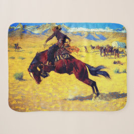 Cobertor Sherpa Frederic Remington Um Dia Frio No Range