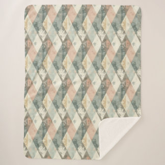 Cobertor Sherpa French Retro Harlequin Sherpa Blanket