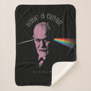 Cobertor Sherpa Freud Rosa (Tenha Um Charuto)