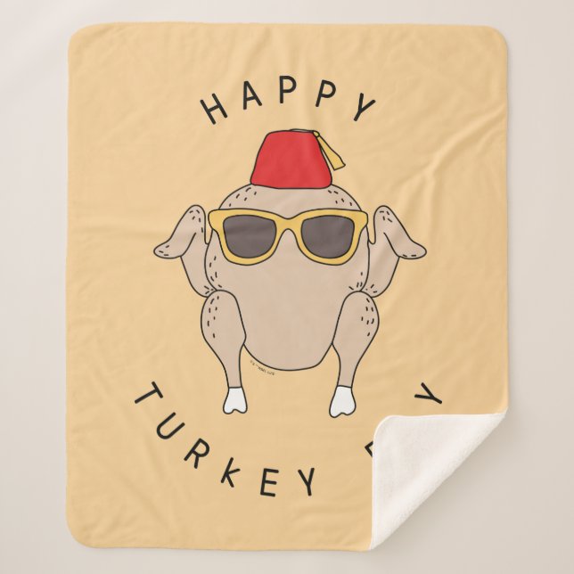 Cobertor Sherpa FRIENDS™ | Feliz Dia do Peru (Frente)