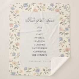 Cobertor Sherpa Fruit of the Spirit Galatians 5:22–23 Bible Verse 