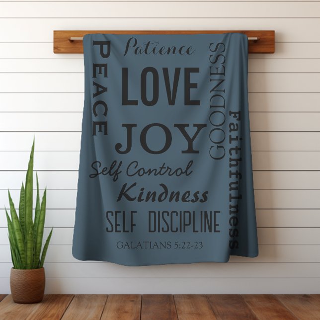 Cobertor Sherpa Fruta Cristã Do Espírito, Galatianos 5:22-23 (Criador carregado)