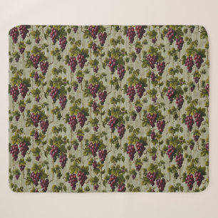 Cobertor Sherpa fruta de 1900 Uvas Vintage