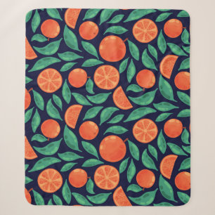 Cobertor Sherpa Fruta Laranja: Vintage Colorida Sem Olhos