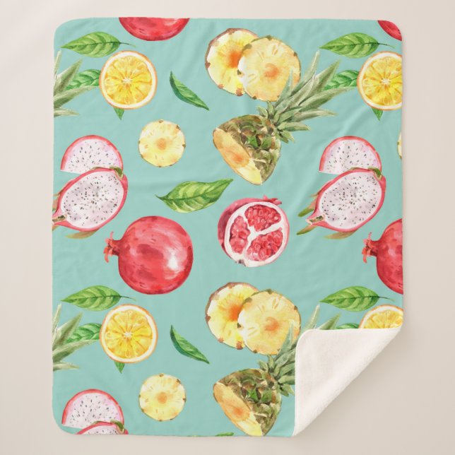 Cobertor Sherpa Fruta tropical (Frente)