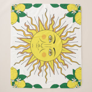 Cobertor Sherpa Frutas Tropicais De Limão, Face Solar.