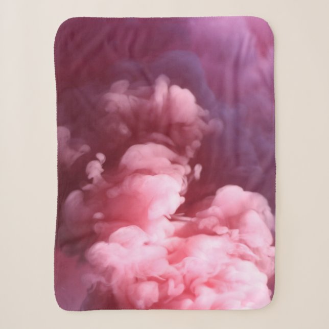 Cobertor Sherpa Fumo rosa (Frente)