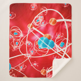 Cobertor Sherpa fundo de abstrato, modelo de química do molec