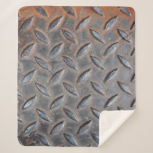 Cobertor Sherpa fundo de diamante em grão, surf de aço soldado