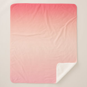 Cobertor Sherpa Fundo de gradação de cor rosa vermelha e amarela