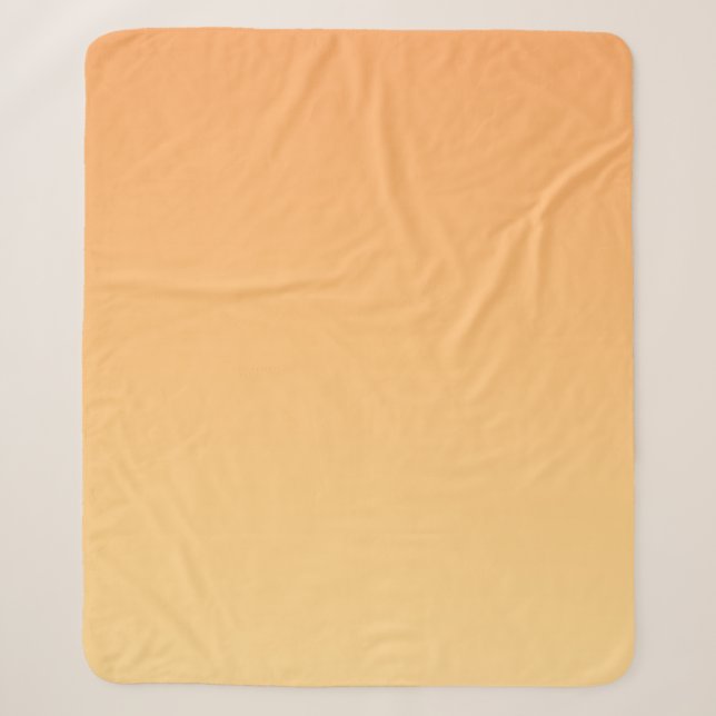 Cobertor Sherpa Fundo de gradiente laranja e amarelo (Frente)