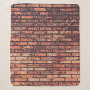 Cobertor Sherpa fundo de textura de tijolo velho, hipster