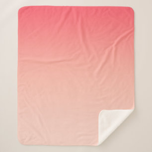 Cobertor Sherpa Fundo degradê rosa e pêssego