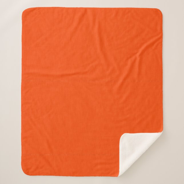 Cobertor Sherpa Fundo texturizado laranja calmo e simples (Frente)