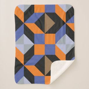 Cobertor Sherpa Fundo Vintage abstrato