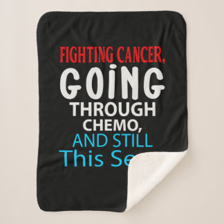 Cobertor Sherpa Funny Cancer Fighter Inspirational Quote Chemo