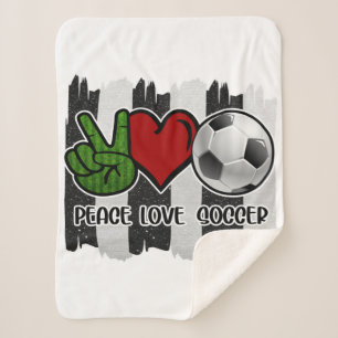 Cobertor Sherpa Futebol Peace and Love