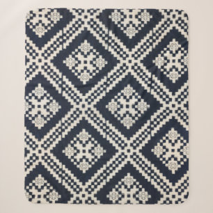Cobertor Sherpa Futonji Japonês Geometria X Diamante
