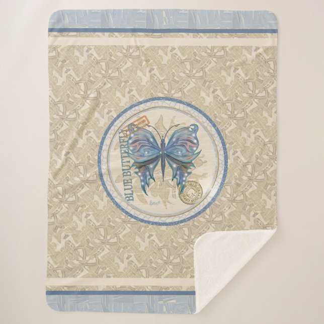 Cobertor Sherpa G Borboleta de Borboleta do Gabinete de Criação (Frente)