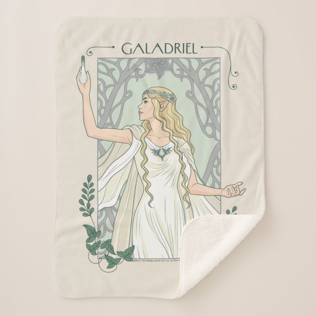 Cobertor Sherpa Galadriel Luz de Valinor Gráfico (Frente)
