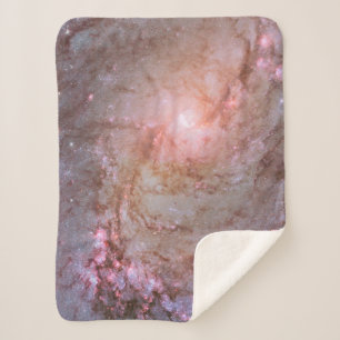 Cobertor Sherpa Galáxia Espiral M83, Ablaze Com Formação De Estrel