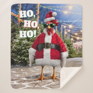 Cobertor Sherpa Galinha do Papai Noel