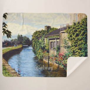 Cobertor Sherpa Galway City Irlanda Canal View